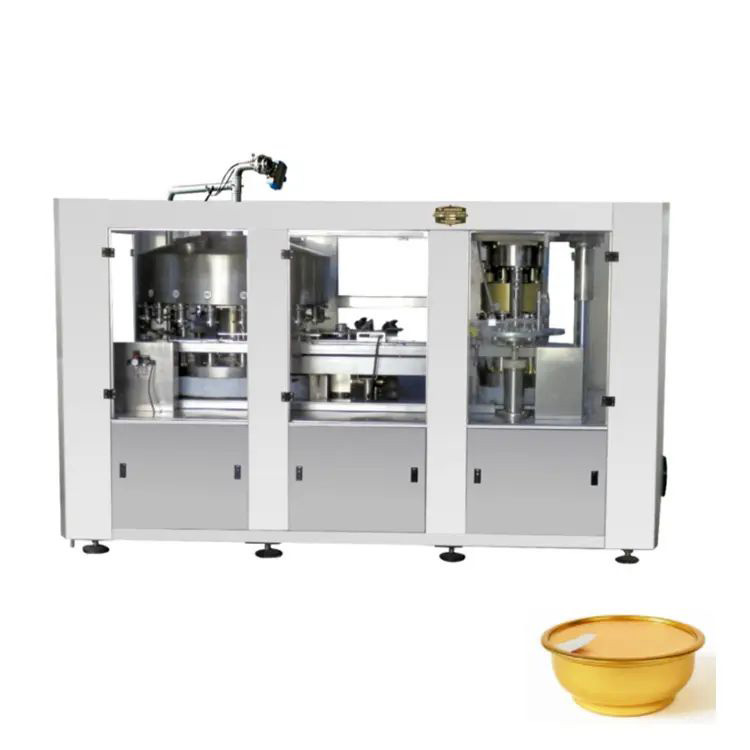 cup filling and sealing machine for juice drinks products - flexfillingmachine