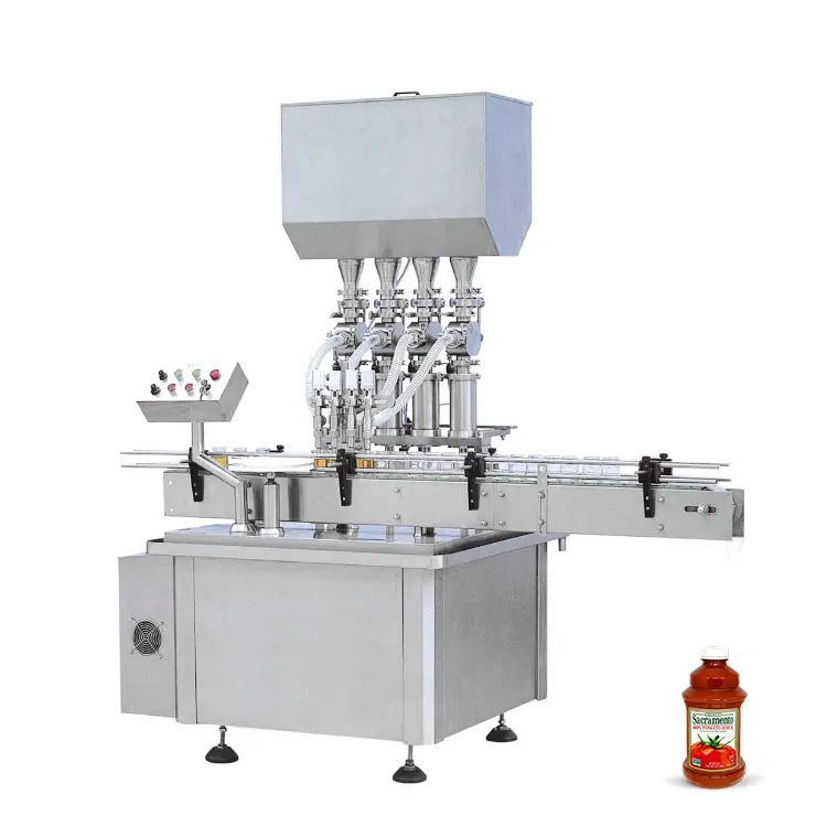 Cooking wine filling machine with one filling nozzle