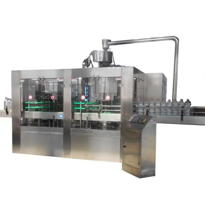 Full automatic 4000B/H spring water bottle 3-in-1 washing filling capping machine